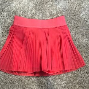 lululemon athletica Pleated Coral-Red Skater Skirt